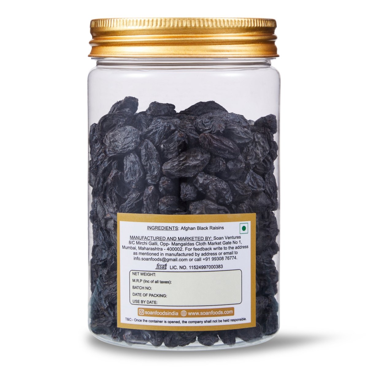 Afghan Black Raisins - Soan