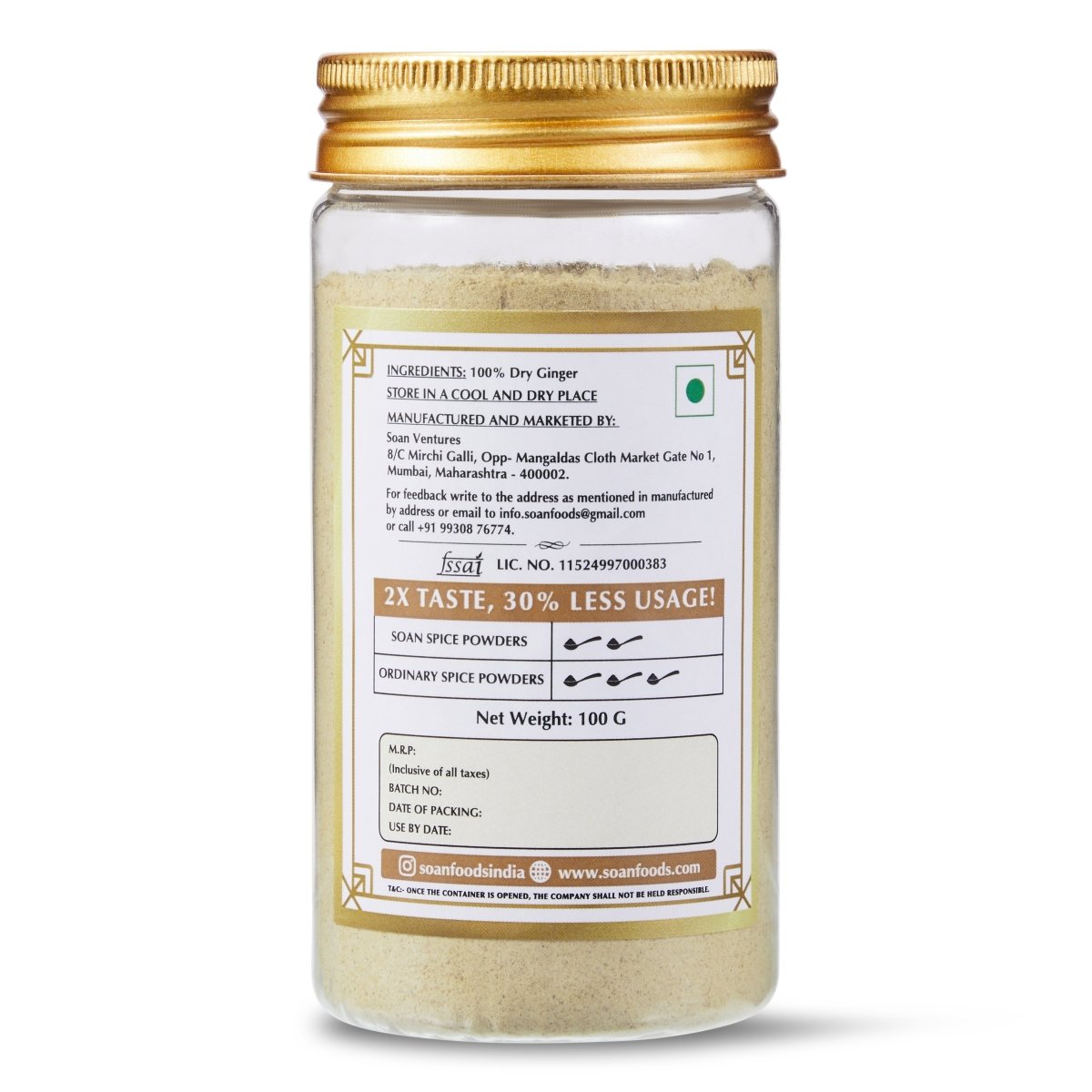 Cochin Dry Ginger / Sonth Powder - Soan