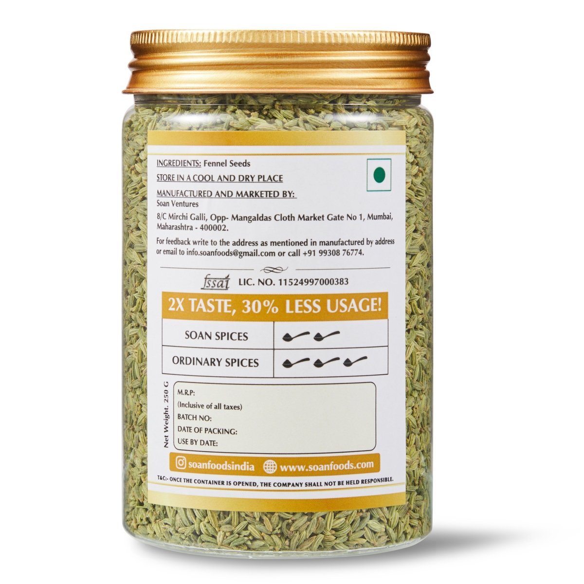 Fennel Seeds / Saunf - Soan