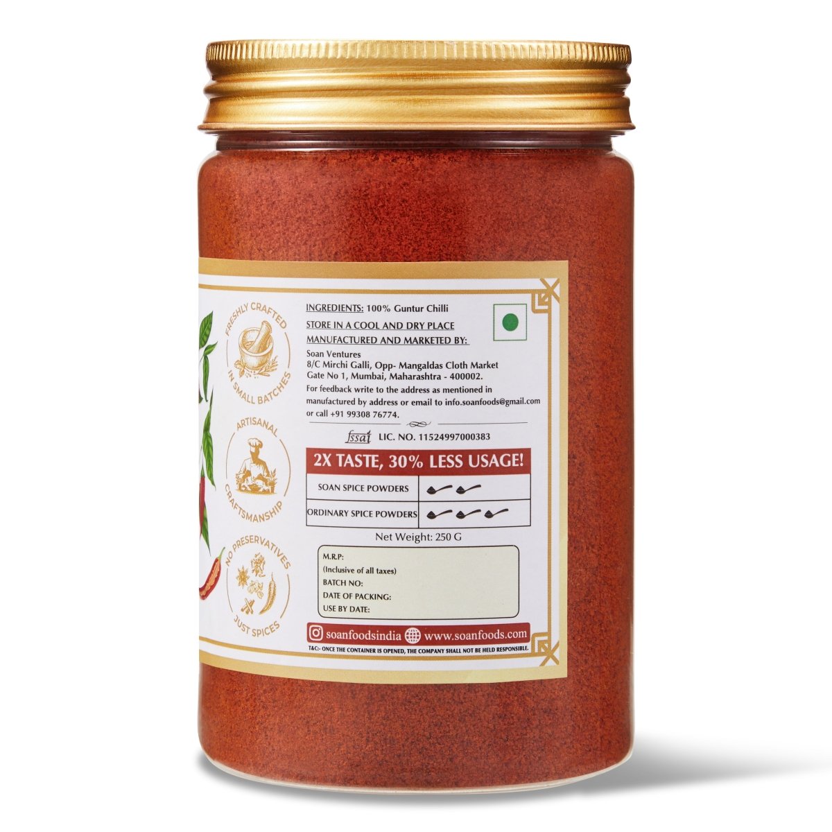 Guntur Chilli Powder - Soan