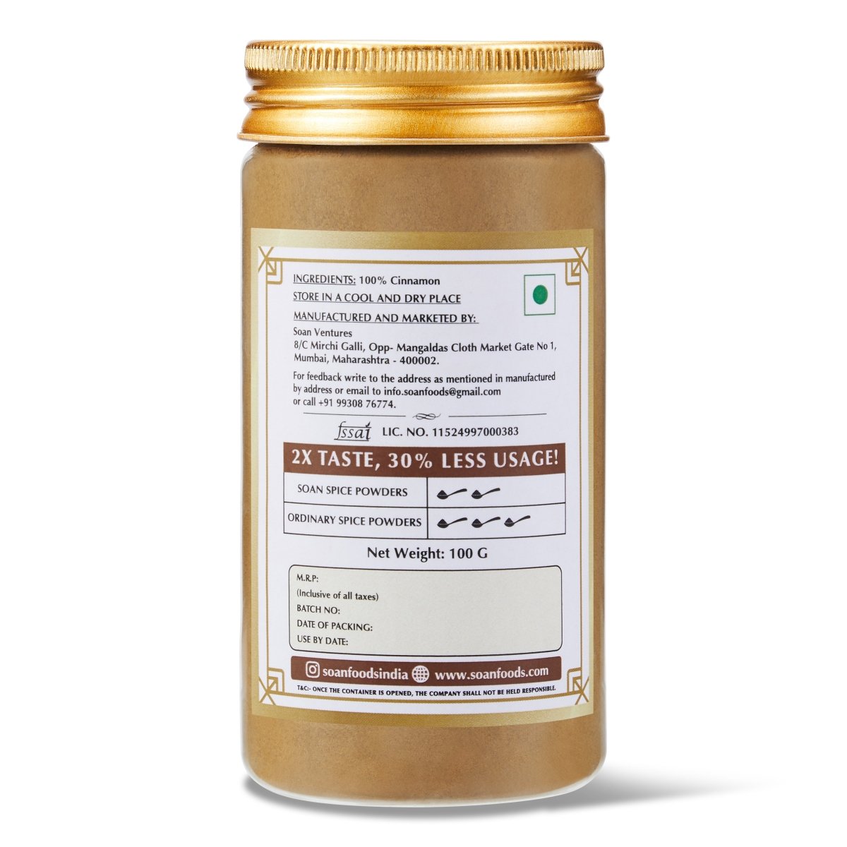 Sri Lankan Cinnamon Powder - Soan