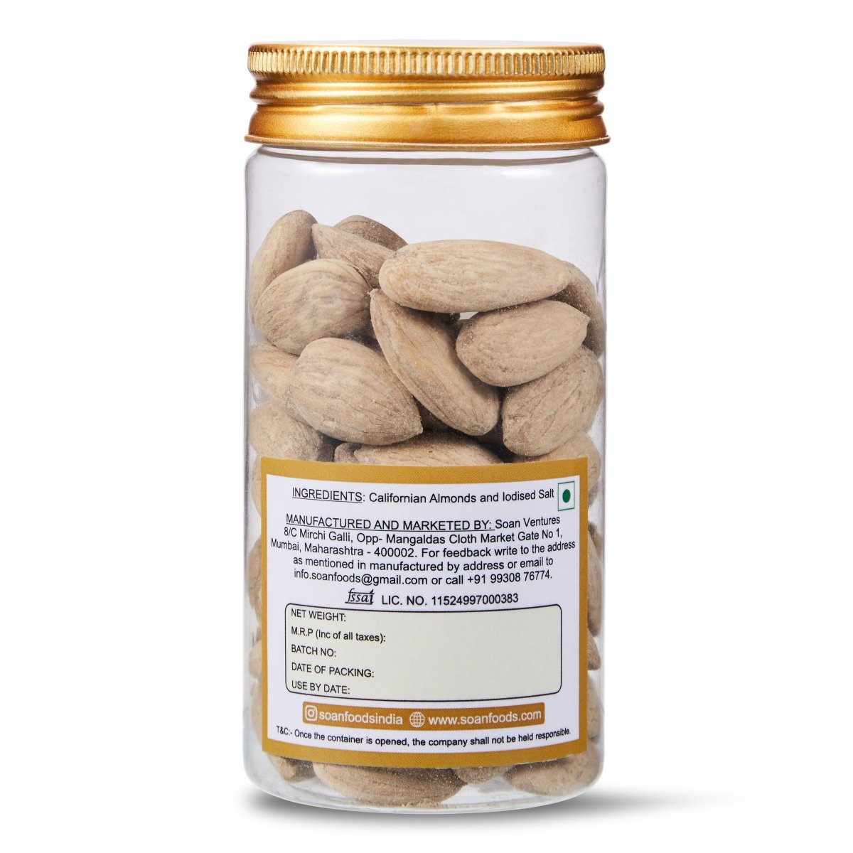 Californian Almonds [Roasted & Salted] - Soan