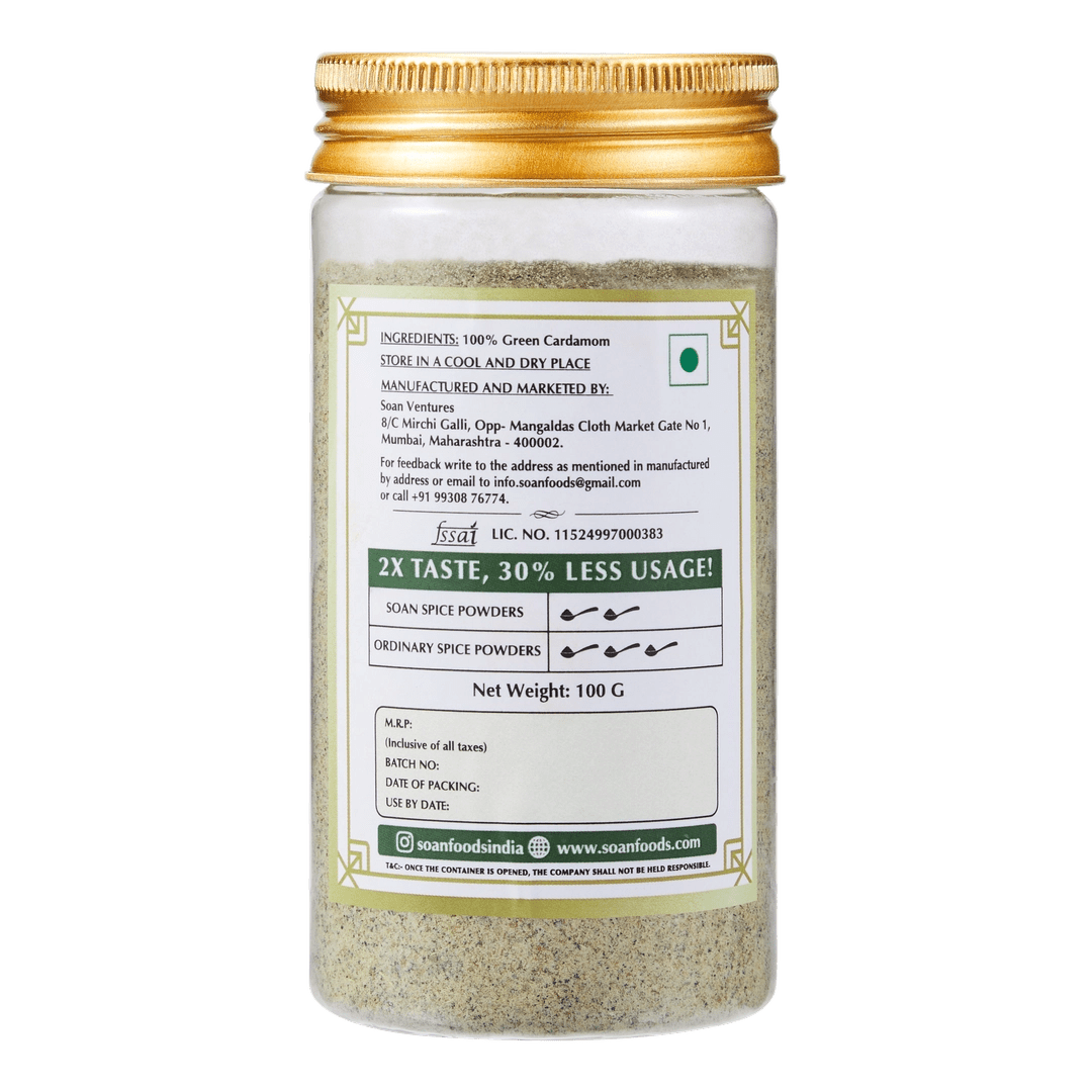 Idukki Elaichi/Green Cardamom Powder - Soan