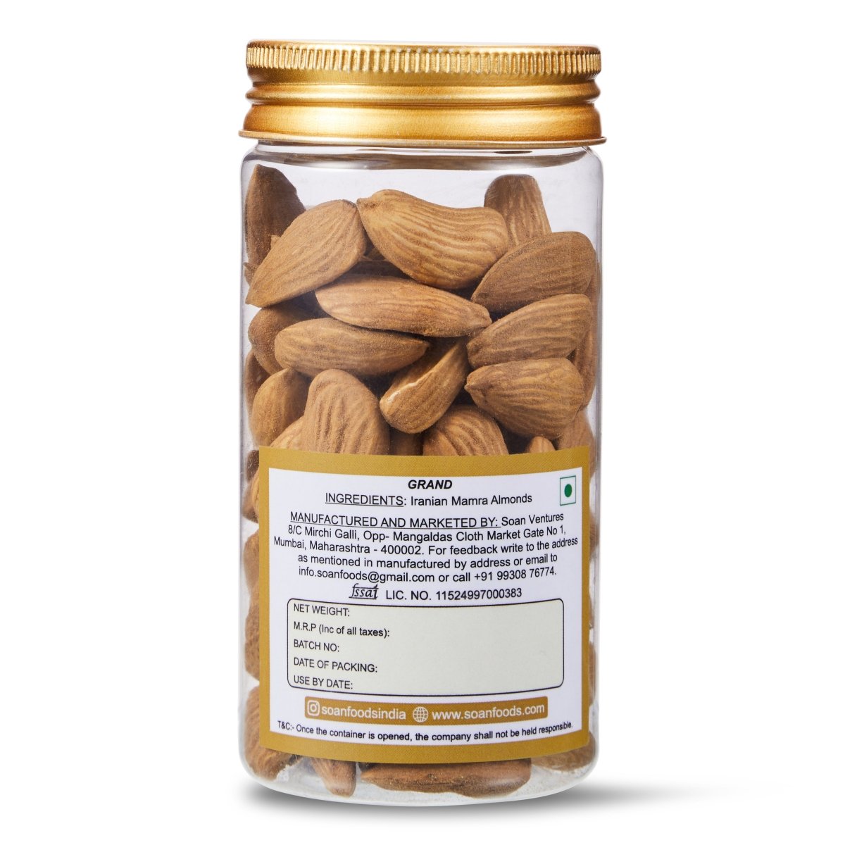 Iranian Mamra Almonds [Grand] - Soan