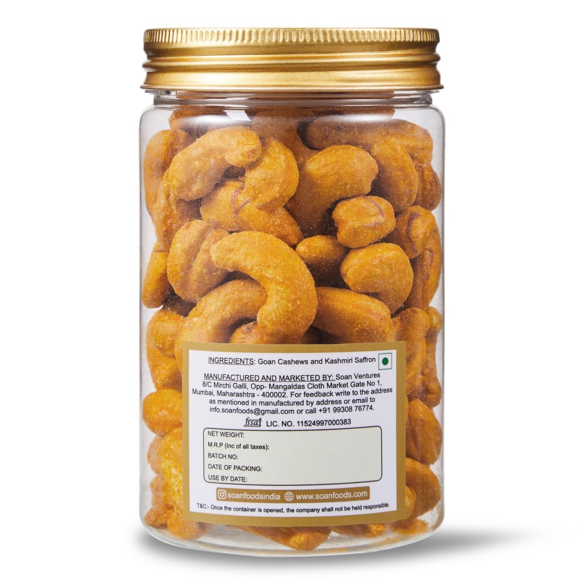 Saffron Infused Cashews - Soan